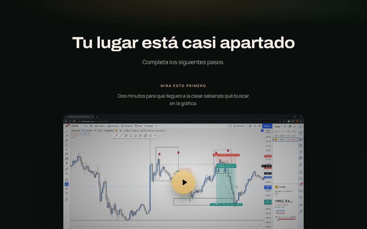 Vista previa de la página de gracias